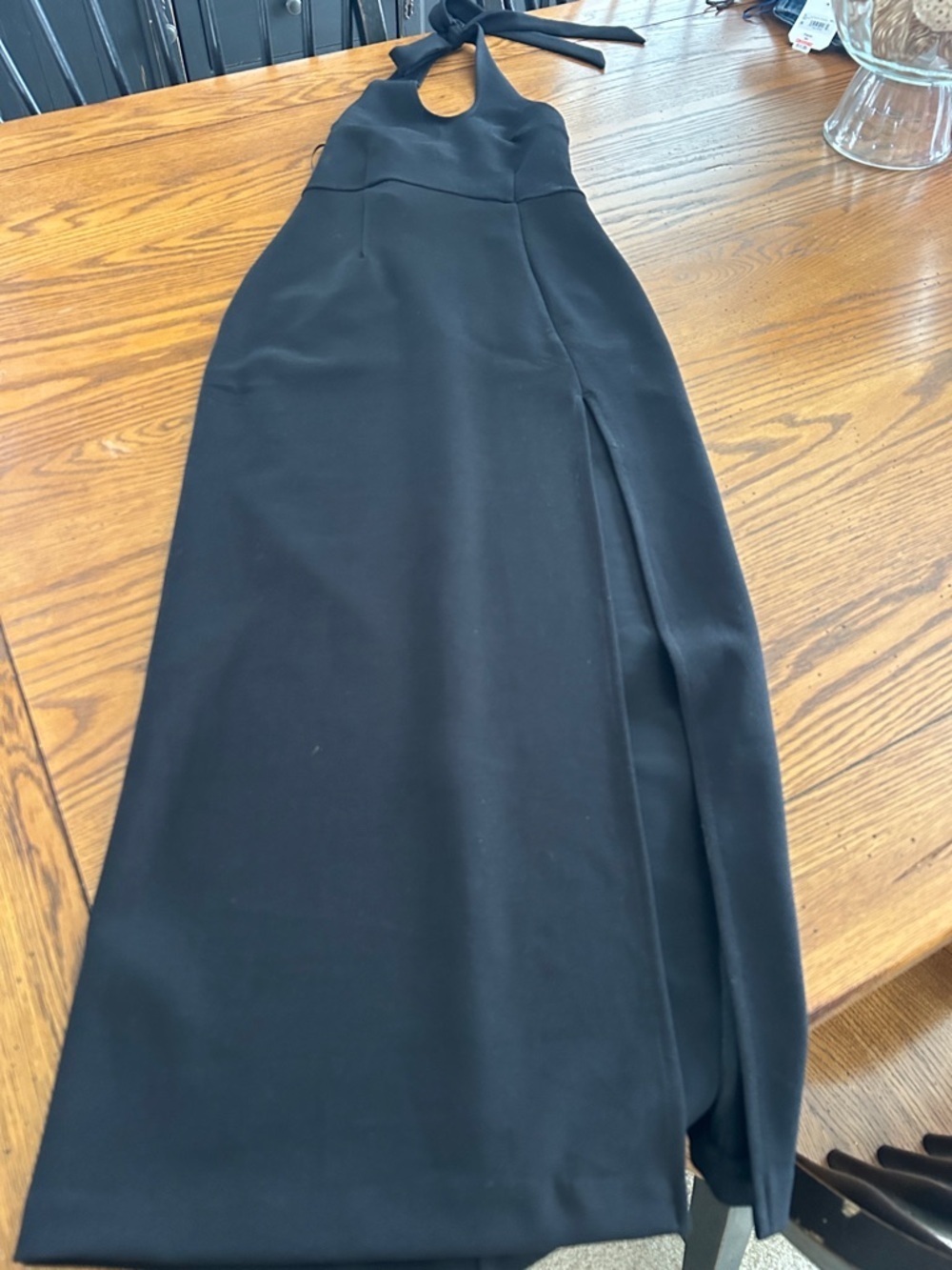 Abercrombie & Fitch Black Halter Maxi Skirt with Side Slit/9